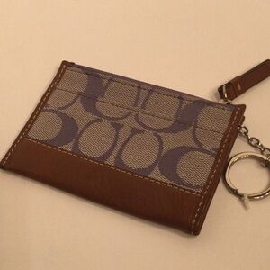 BrownCoach  and Gray Coin purse with Keychain and card holder